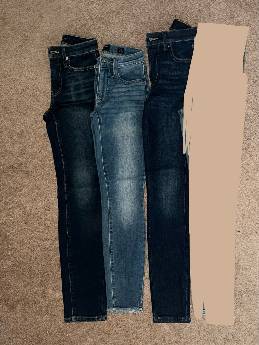 Lot 3 pairs Lucky Brand skinny jeans size 00 / 1 24 new